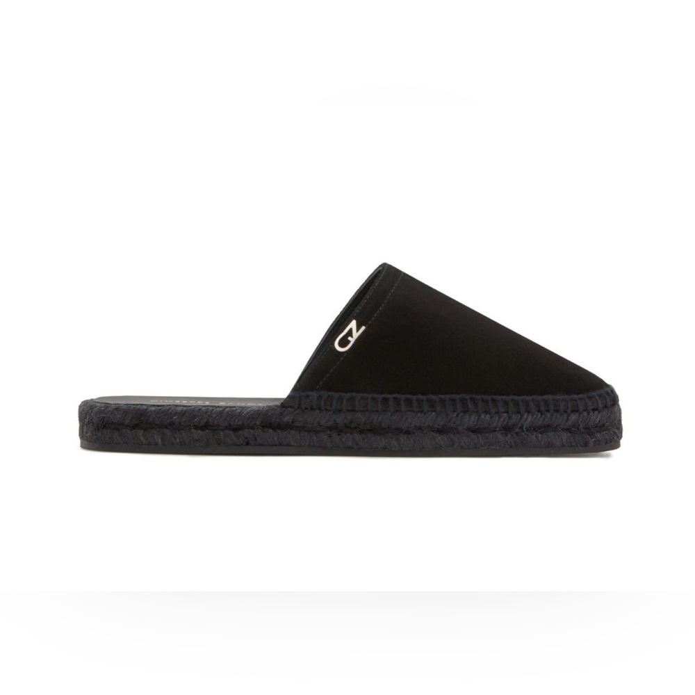 Giuseppe Zanotti Black Suede Lydie Espadrille Flats NIB Size 35